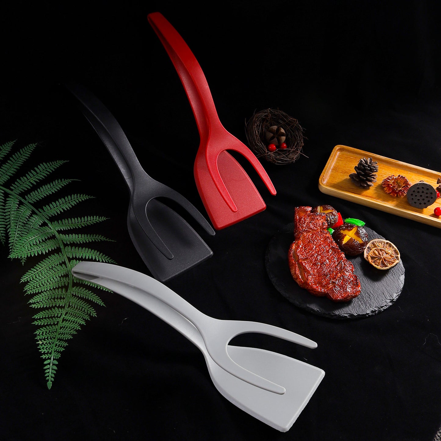 2-in-1 Spatula Tongs