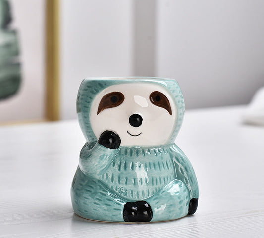 Creative Sloth Ceramic Planter